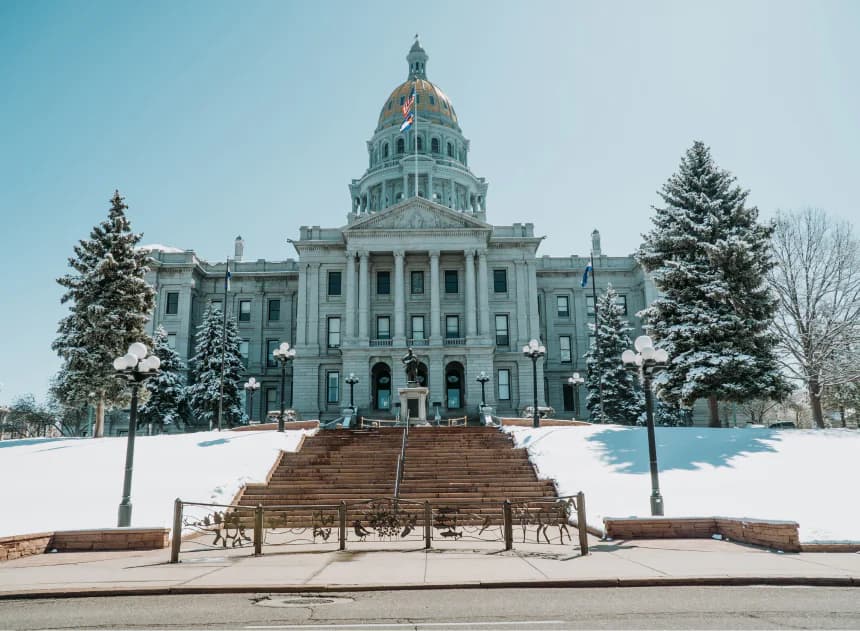 Large Denver building with large flight of steps