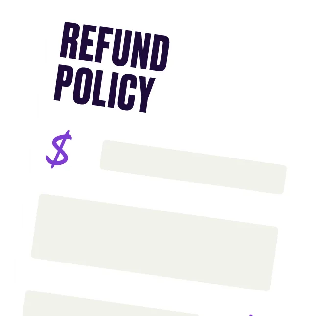 Illustration of a return policy template.