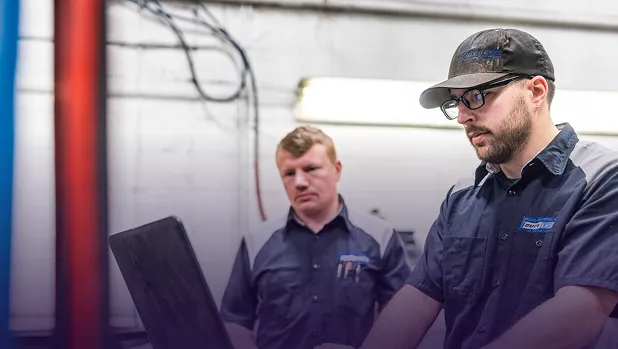 Daniel Gravely at work in the Eurotech service shop.