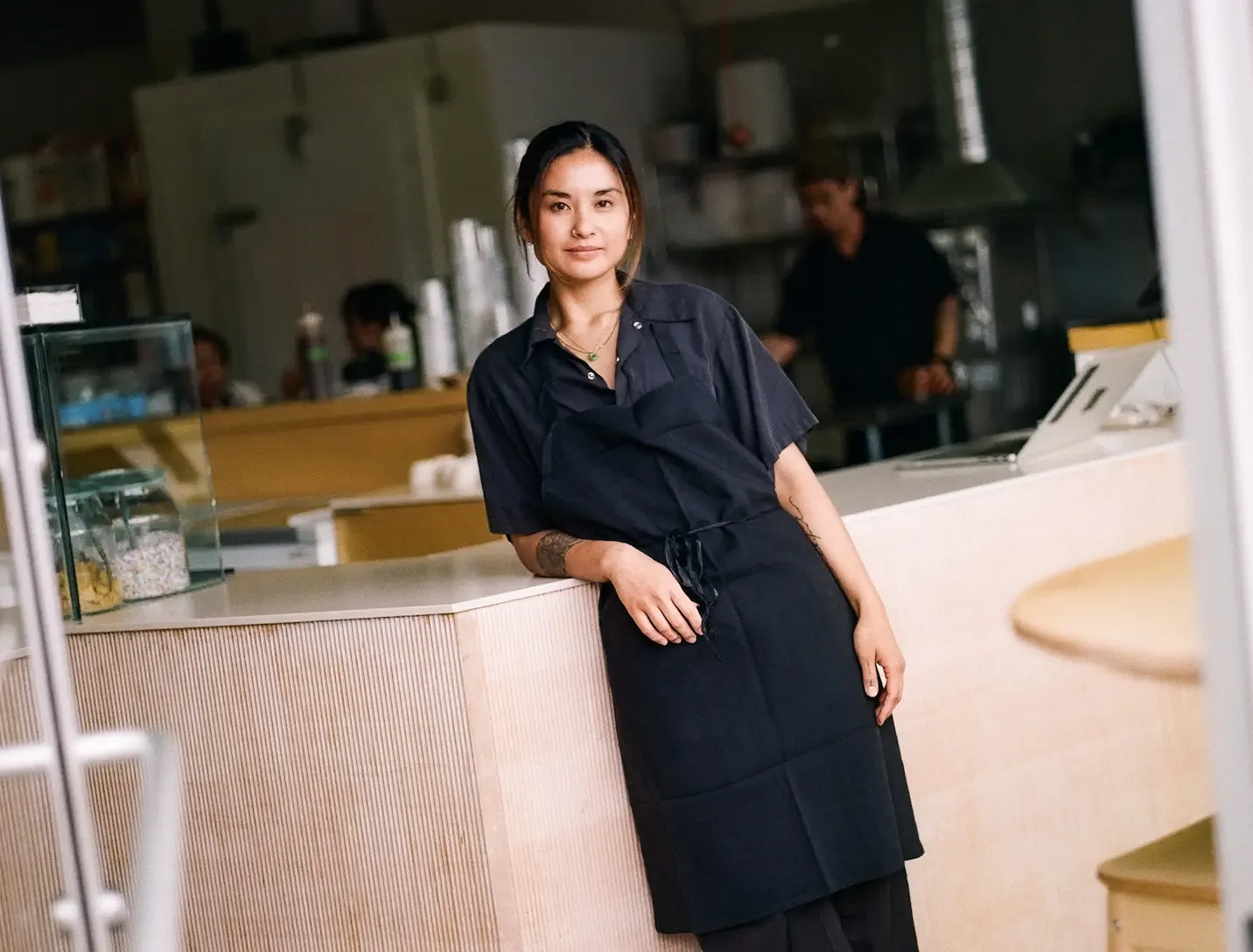 Luanne Ronquillo of Ruru Baked behind the counter of her bakery.