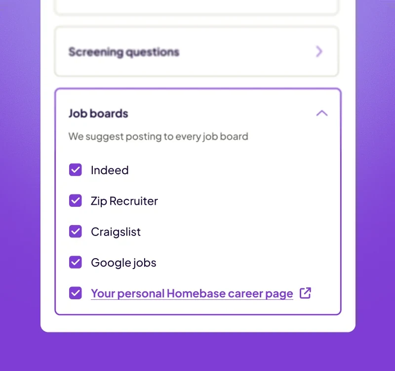 A job post being reviewed before publishing to multiple job boards