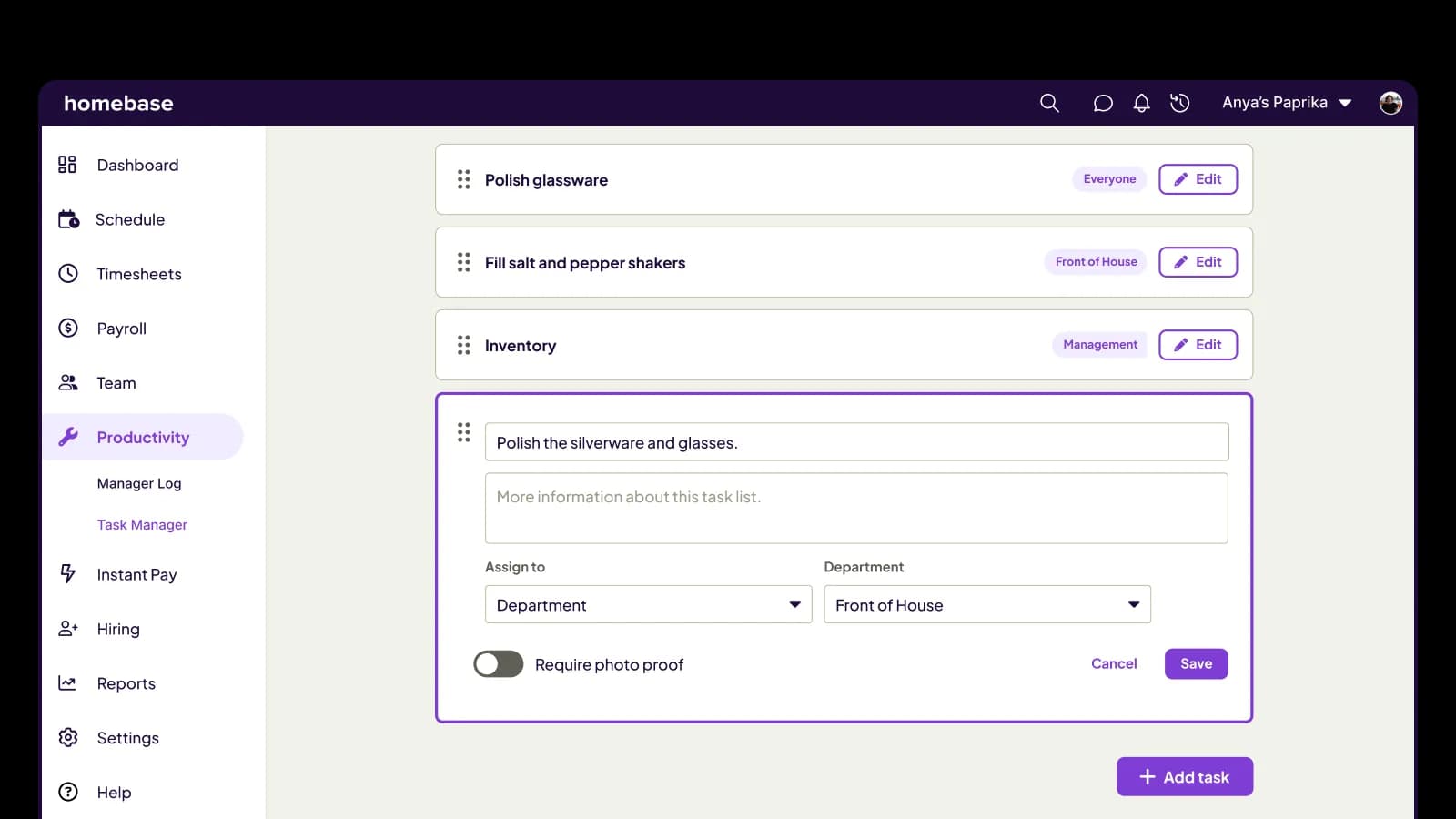 Task Manager UI
