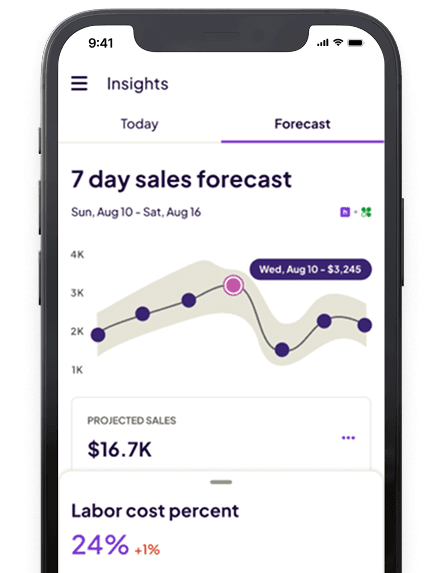 Homebase payroll on a phone showing payroll records and tax information.