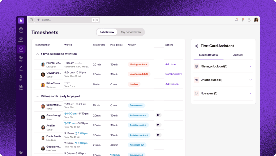 Homebase Timesheet