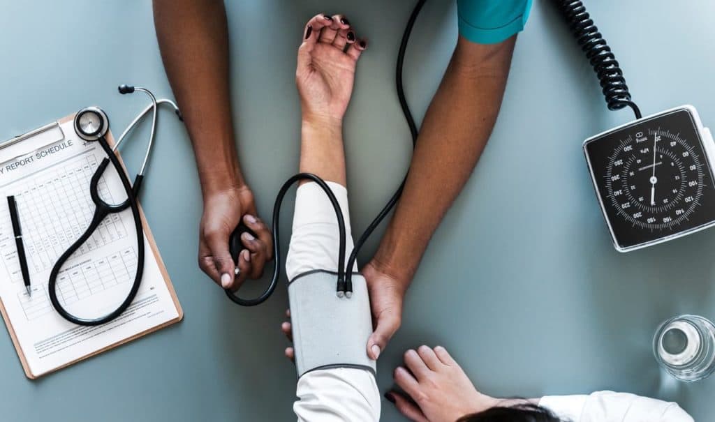 medical arm check background image