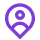Purple map pin icon, representing GPS-verified clock-ins.