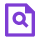 Document icon with a magnifying glass.