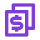 Purple payroll document icon with a dollar sign, representing sending hours to payroll.