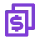 Purple dollar sign icon overlaid on two documents, suggesting payroll transfer.